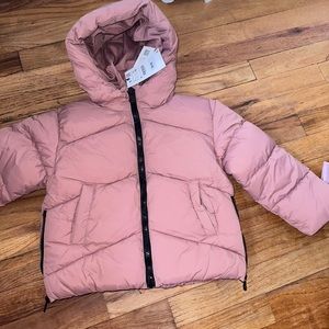 Girls mauve Zara puffer coat